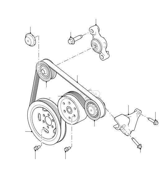 Auxiliary Drive Belt Diesel Hybrid